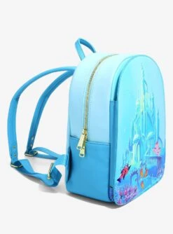 Loungefly Disney The Little Mermaid Castle Mini Backpack - BoxLunch Exclusive -Bioworld Store 16051436 av2