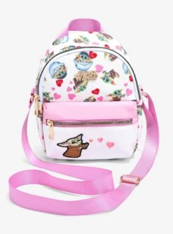 Star Wars The Mandalorian Grogu Hearts Crossbody Bag - BoxLunch Exclusive