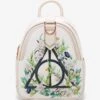 Our Universe Harry Potter Floral Deathly Hallows Mini Backpack - BoxLunch Exclusive