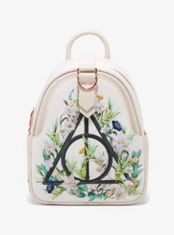 Our Universe Harry Potter Floral Deathly Hallows Mini Backpack - BoxLunch Exclusive