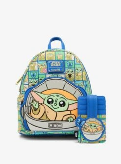 Loungefly Star Wars The Mandalorian Grogu Panels Mini Backpack - BoxLunch Exclusive 10 Loungefly Star Wars The Mandalorian Grogu Panels Mini Backpack - BoxLunch Exclusive -Bioworld Store 20692761 av3