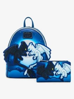Loungefly DreamWorks How To Train Your Dragon Toothless & Light Fury Mini Backpack - BoxLunch Exclusive -Bioworld Store 32089935 av4 1
