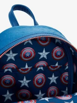 Loungefly Marvel Captain America: Brave New World Captain America Suit Figural Mini Backpack -Bioworld Store 32757441 av3 1