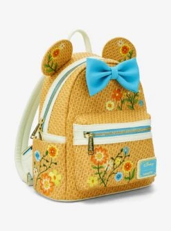 Loungefly Disney Minnie Mouse Raffia Floral Ears Mini Backpack - BoxLunch Exclusive -Bioworld Store 33187836 av1 1
