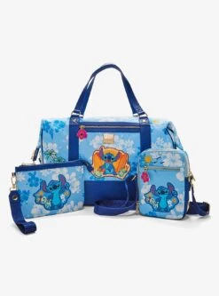 Disney Lilo & Stitch Hibiscus Blue Duffle Bag — BoxLunch Exclusive -Bioworld Store 33377958 av4