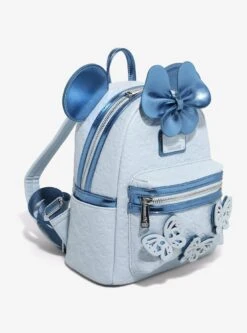 Loungefly Disney Minnie Mouse Blue Butterfly Mini Backpack — BoxLunch Exclusive -Bioworld Store 33393816 av1 1