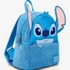 Loungefly Disney Lilo & Stitch Figural Stitch Corduroy Mini Backpack — BoxLunch Exclusive -Bioworld Store 33393853 av1
