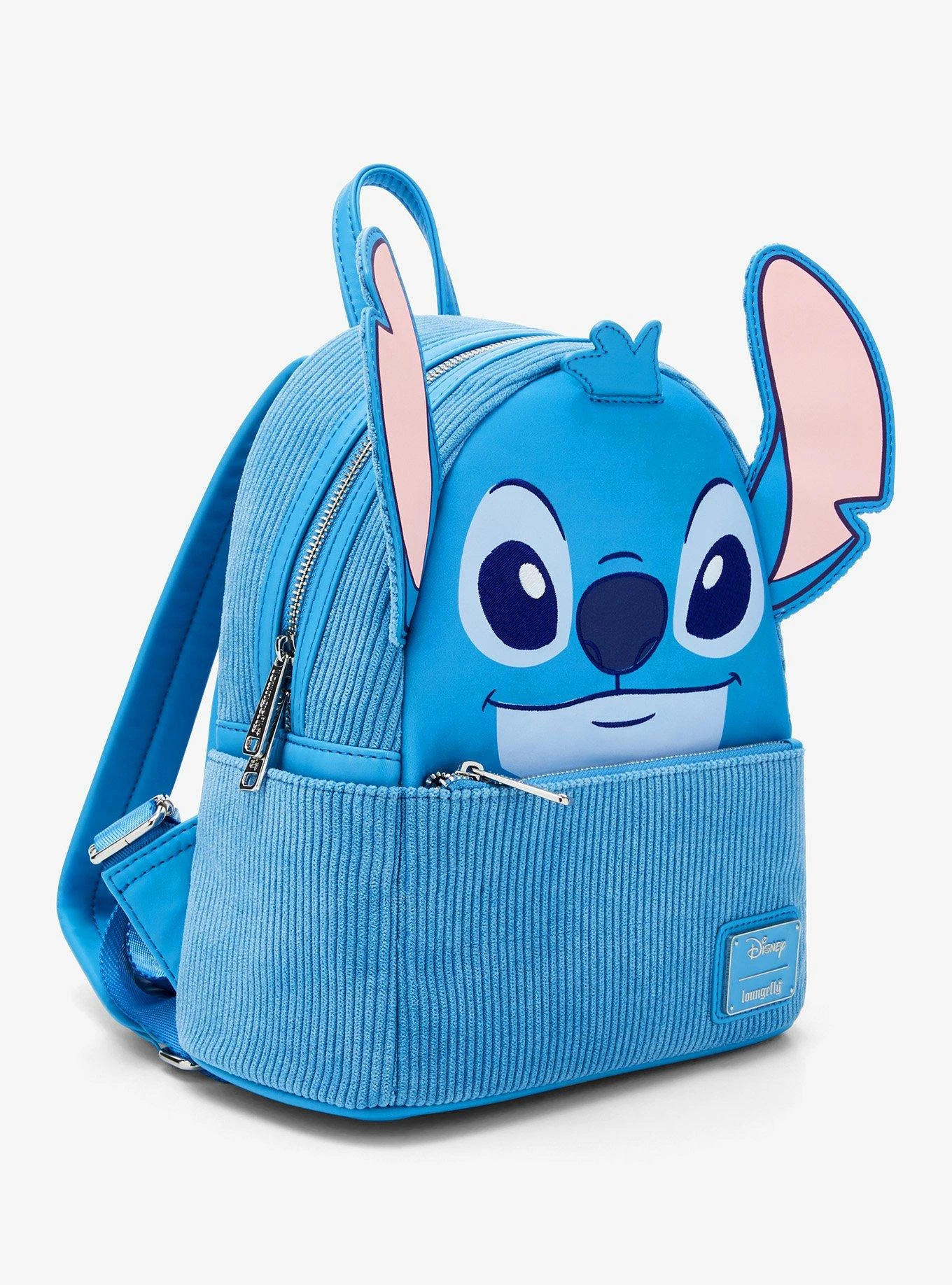 Loungefly Disney Lilo & Stitch Figural Stitch Corduroy Mini Backpack — BoxLunch Exclusive 3 Loungefly Disney Lilo & Stitch Figural Stitch Corduroy Mini Backpack — BoxLunch Exclusive
