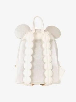 Loungefly Disney Minnie Mouse Ears Lace Wedding Mini Backpack