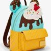 Loungefly Disney Mickey Mouse Ice Cream Cone Figural Mini Backpack -Bioworld Store 33406039 av1