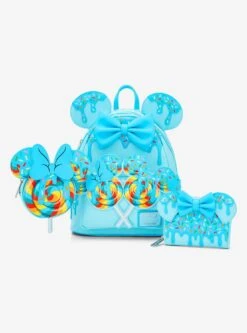 Loungefly Disney Minnie Mouse Lollipop Blue Sprinkle Ears Mini Backpack - BoxLunch Exclusive -Bioworld Store 33739122 av4