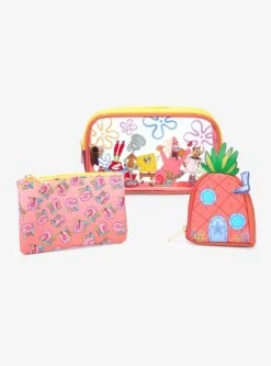 SpongeBob SquarePants Characters Cosmetic Bag Set -Bioworld Store 33928981 av1 1
