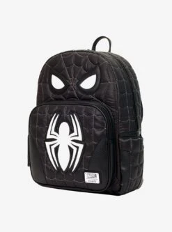 Loungefly Marvel Spider-Man Black & White Suit Quilted Figural Backpack -Bioworld Store 33959364 av2 1