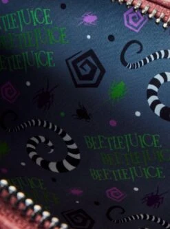 Loungefly Beetlejuice Handbook For The Recently Deceased Pin Display Figural Mini Backpack -Bioworld Store 33959393 av3