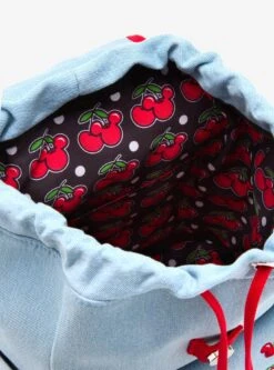 Loungefly Disney Mickey Mouse Cherries Denim Mini Backpack - BoxLunch Exclusive -Bioworld Store 33978083 av3