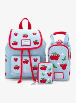 Loungefly Disney Mickey Mouse Cherries Denim Mini Backpack - BoxLunch Exclusive -Bioworld Store 33978083 av4 1