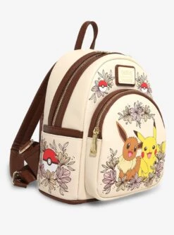 Loungefly Pokémon Pikachu & Eevee Floral Mini Backpack — BoxLunch Exclusive -Bioworld Store 33978109 av1 1
