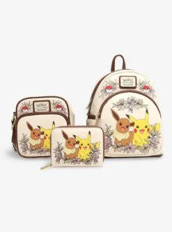 Loungefly Pokémon Pikachu & Eevee Floral Mini Backpack — BoxLunch Exclusive -Bioworld Store 33978109 av4