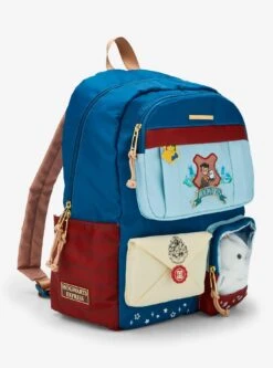Bioworld Store 5 Harry Potter Hogwarts Multi-Pocket Backpack With Hedwig Plush — BoxLunch Exclusive