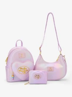 Loungefly Polly Pocket Iridescent Heart Pocket Mini Backpack - BoxLunch Exclusive -Bioworld Store 34203255 av3