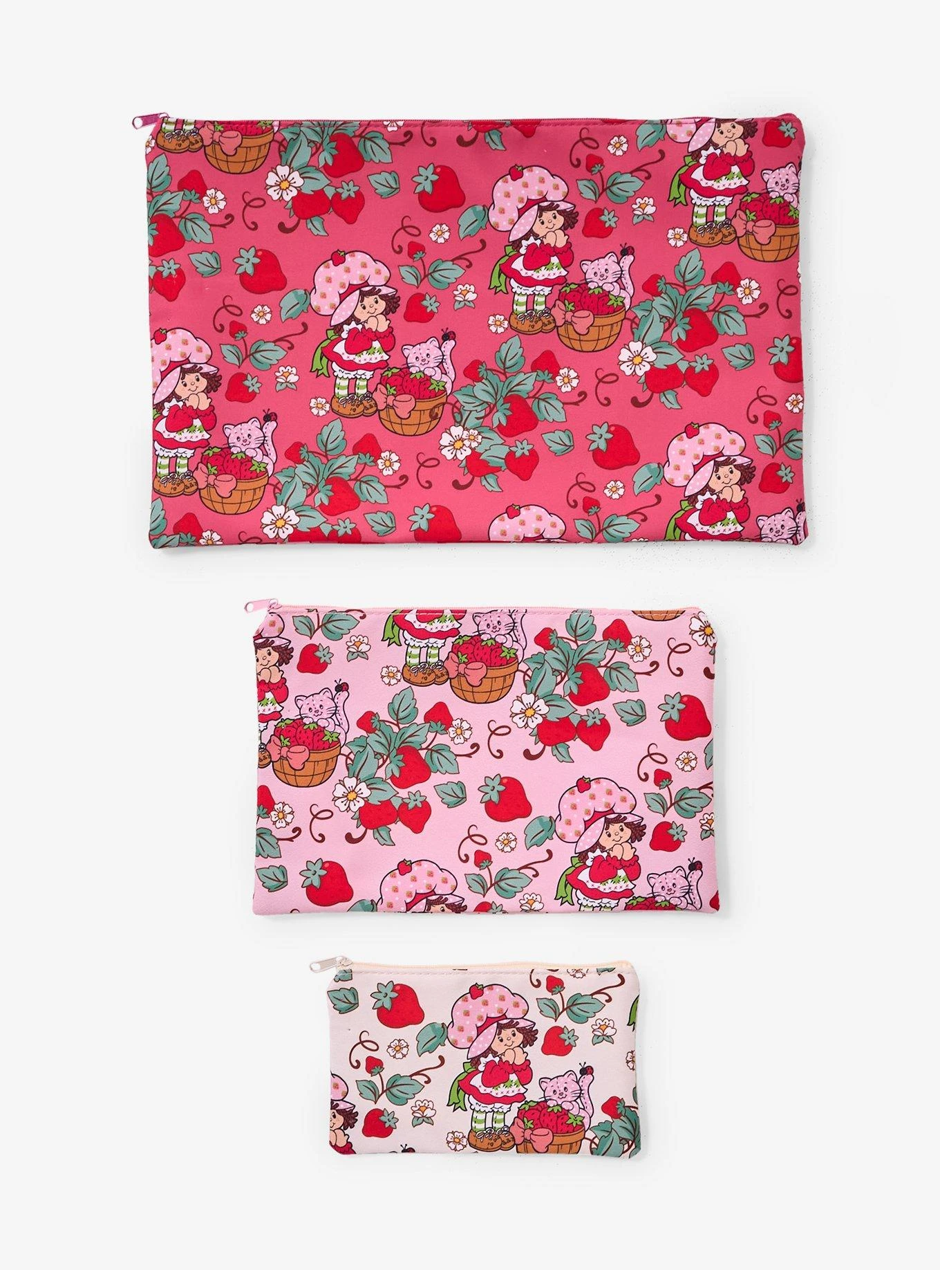 Strawberry Shortcake Allover Print Travel Pouch Set - BoxLunch Exclusive 3 Strawberry Shortcake Allover Print Travel Pouch Set - BoxLunch Exclusive