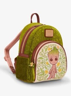 Loungefly Marvel Guardians Of The Galaxy Groot Floral Velvet Mini Backpack - BoxLunch Exclusive