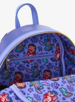 Loungefly Disney Lilo & Stitch Floral Sunset Scene Mini Backpack (BoxLunch 10th Anniversary Edition) - BoxLunch Exclusive -Bioworld Store 34367524 av3