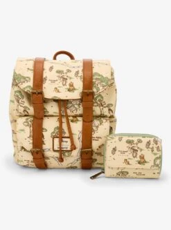 Loungefly Disney Winnie The Pooh Hundred Acre Wood Map Buckle Strap Mini Backpack (BoxLunch 10th Anniversary Edition) - BoxLunch Exclusive -Bioworld Store 34367526 av4 1