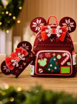 Loungefly Disney Minnie Mouse Sweater Holiday Mini Backpack — BoxLunch Exclusive -Bioworld Store 34497214 av1 1