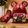 Loungefly Disney Minnie Mouse Sweater Holiday Mini Backpack — BoxLunch Exclusive -Bioworld Store 34497214 av1