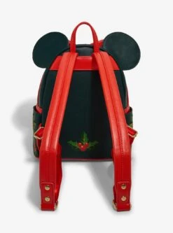 Loungefly Disney Minnie Mouse Holiday Holly Ears Mini Backpack - BoxLunch Exclusive -Bioworld Store 34497216 av3 1