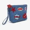 Marvel Spider-Man Denim Cartoon Patches Cosmetic Bag 2 Marvel Spider-Man Denim Cartoon Patches Cosmetic Bag -Bioworld Store 34588515 av1