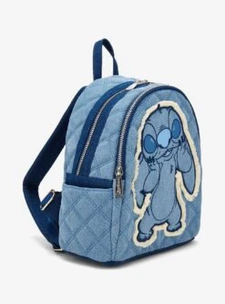 Loungefly Disney Lilo & Stitch Denim Patchwork Mini Backpack — BoxLunch Exclusive