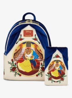 Loungefly Disney Beauty And The Beast Belle & Beast Velvet Mini Backpack — BoxLunch Exclusive -Bioworld Store 34602831 av4