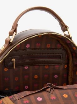 Disney Minnie Mouse Velvet Floral Interchangeable Ears Mini Backpack - BoxLunch Exclusive -Bioworld Store 34777337 av4 1