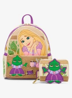 Loungefly Disney Tangled Rapunzel & Pascal Dress Mini Backpack — BoxLunch Exclusive -Bioworld Store 34811887 av4 1