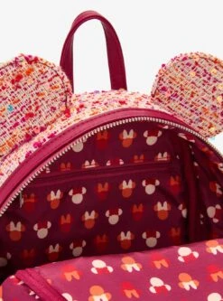 Loungefly Pink Bouclé Fabric Minnie Mouse Ears Mini Backpack - BoxLunch Exclusive -Bioworld Store 34811929 av3 1