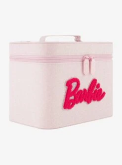 Barbie Glitter Pink Cosmetic Case Organizer With Mirror -Bioworld Store 34813617 av2 1
