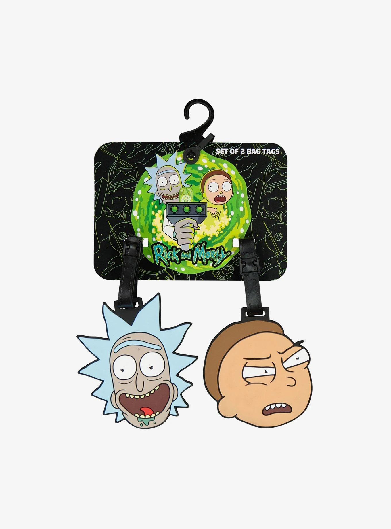 Rick And Morty Heads 2-Piece Luggage Tag Set 4 Rick And Morty Heads 2-Piece Luggage Tag Set - Image 2