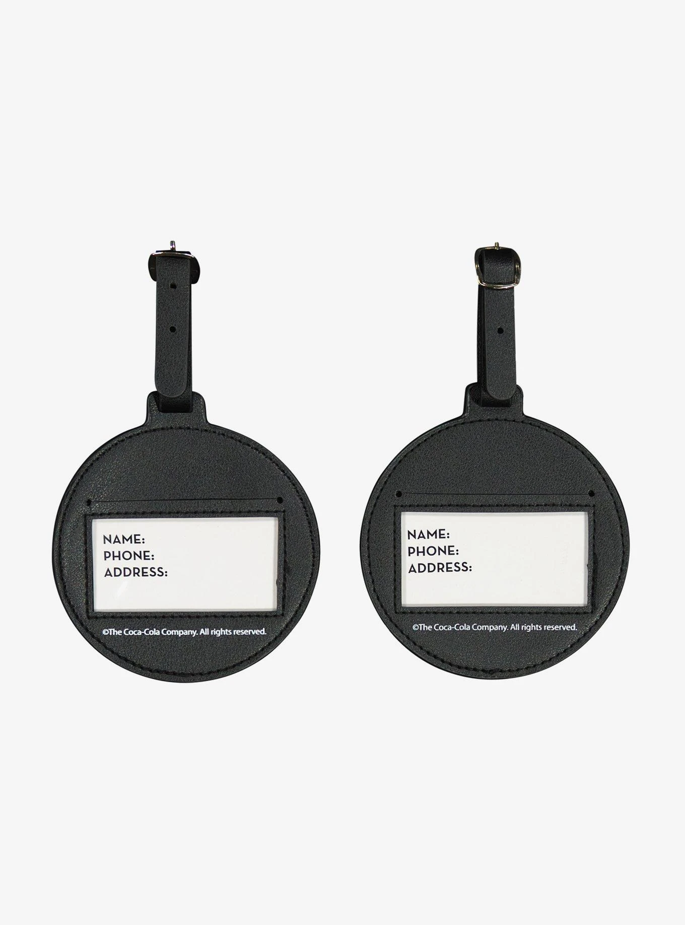 FUL Coca-Cola Circle 2-Piece Luggage Tag Set 3 FUL Coca-Cola Circle 2-Piece Luggage Tag Set