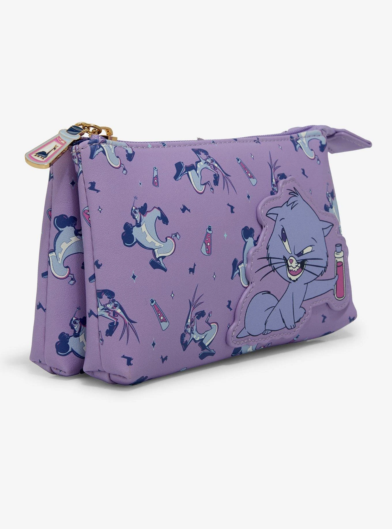 Disney The Emperor's New Groove Cat Yzma Allover Print Cosmetic Bag - BoxLunch Exclusive 3 Disney The Emperor's New Groove Cat Yzma Allover Print Cosmetic Bag - BoxLunch Exclusive