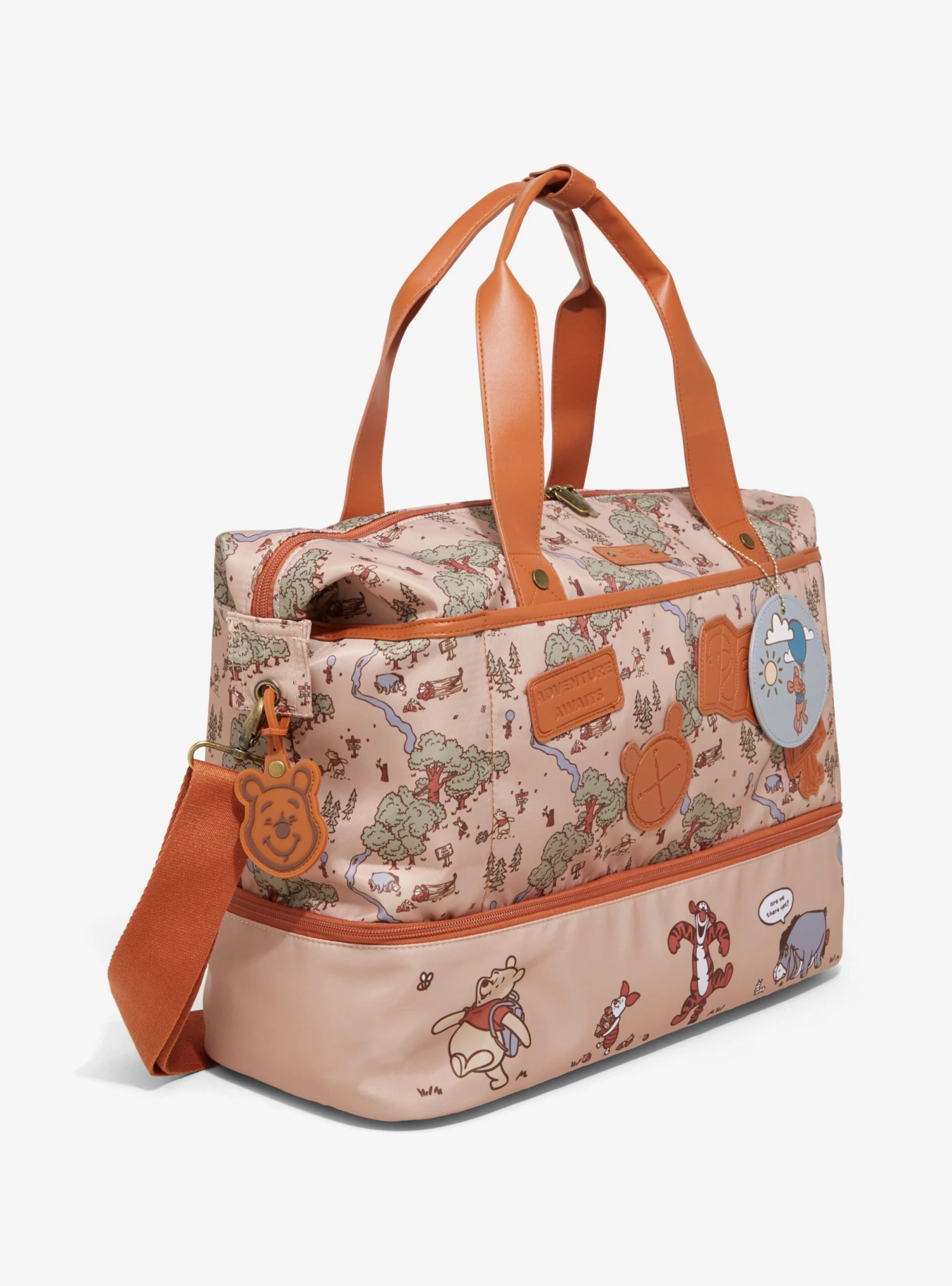 Disney Winnie The Pooh Hundred Acre Wood Map Travel Weekender Bag — BoxLunch Exclusive 3 Disney Winnie The Pooh Hundred Acre Wood Map Travel Weekender Bag — BoxLunch Exclusive