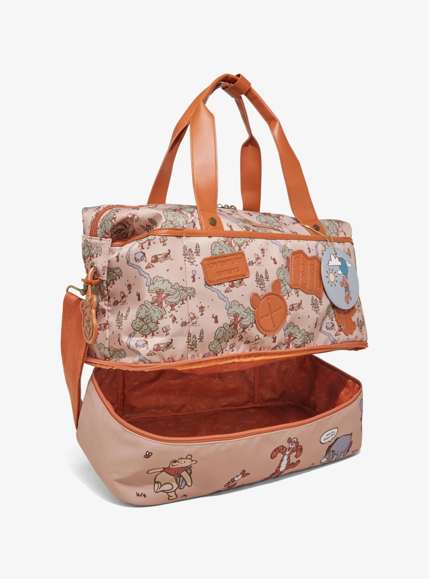 Disney Winnie The Pooh Hundred Acre Wood Map Travel Weekender Bag — BoxLunch Exclusive 5 Disney Winnie The Pooh Hundred Acre Wood Map Travel Weekender Bag — BoxLunch Exclusive - Image 3