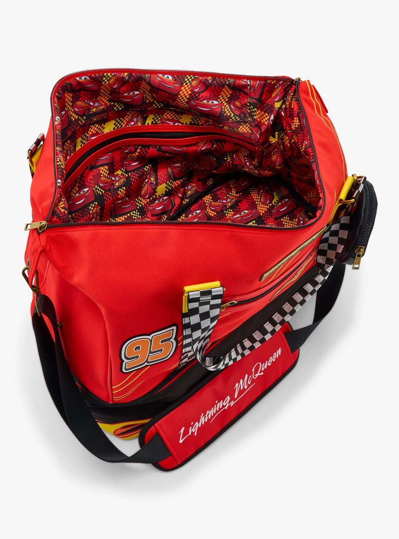 Disney Pixar Cars Lightning McQueen Icons Duffle Bag - BoxLunch Exclusive 10 Disney Pixar Cars Lightning McQueen Icons Duffle Bag - BoxLunch Exclusive - Image 8