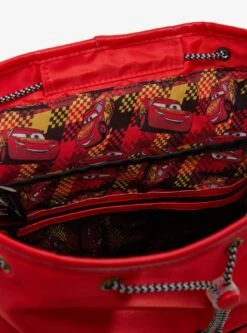 Disney Pixar Cars Lightning McQueen Patches Full-Size Backpack With Coin Purse - BoxLunch Exclusive -Bioworld Store 35070280 av3