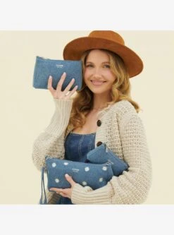 JuJuBe Denim And Daisies 3-piece Pouch Set 16 JuJuBe Denim And Daisies 3-piece Pouch Set -Bioworld Store 35396364 av5
