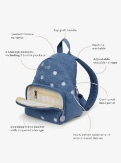 JuJuBe Denim And Daisies Everyday Mini Backpack -Bioworld Store 35396365 av3