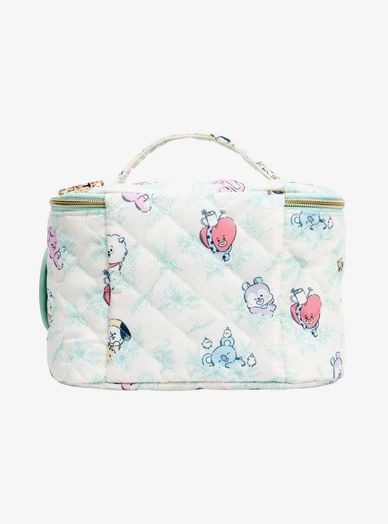 BT21 Quilted Train Cases W/ Mirror Keychain 4 BT21 Quilted Train Cases W/ Mirror Keychain - Image 2