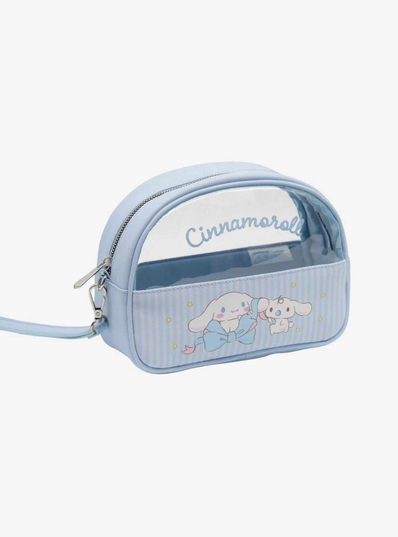 Sanrio Cinnamoroll "Lovely Ribbon" Half Moon Clear Cosmetic Case 6 Sanrio Cinnamoroll "Lovely Ribbon" Half Moon Clear Cosmetic Case - Image 4
